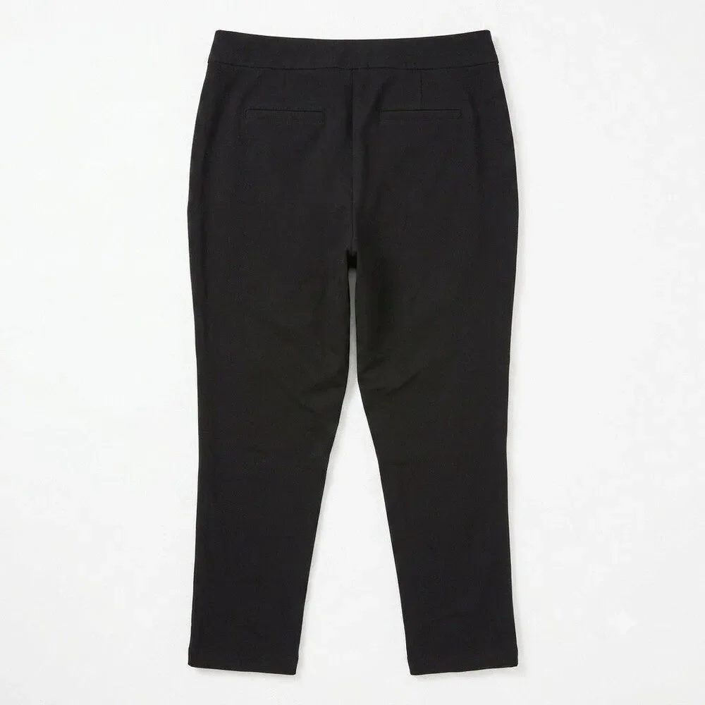 Croft & Barrow Black Pants Womens Size 1X Short Pull On Trousers Slacks Casual - Picture 1 of 4